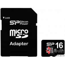 Карта пам'яті Silicon Power MicroSDHC 16 Gb С4 + SD